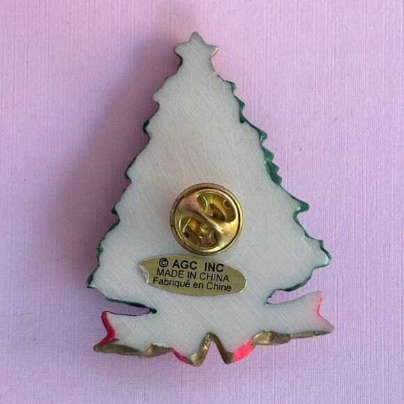 Vintage Christmas Tree and Wreath Resin Pins RUSS AGC - Picture 5 of 8